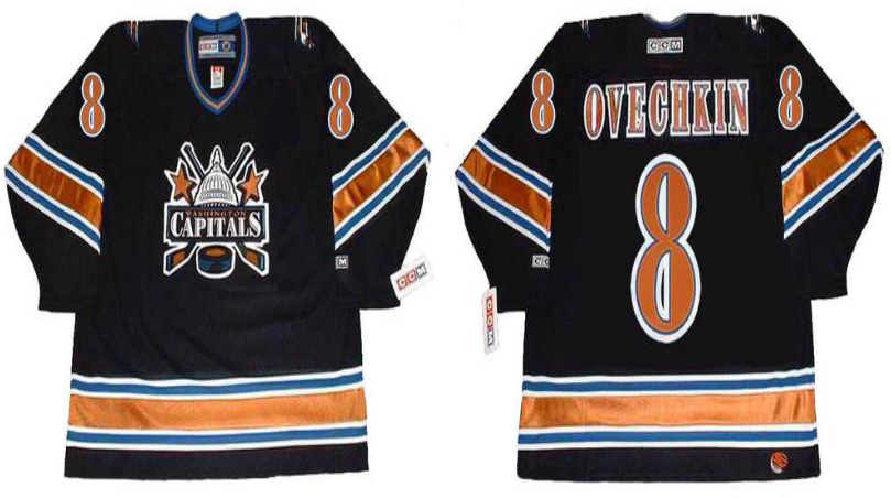 2019 Men Washington Capitals #8 Ovechkin black CCM NHL jerseys